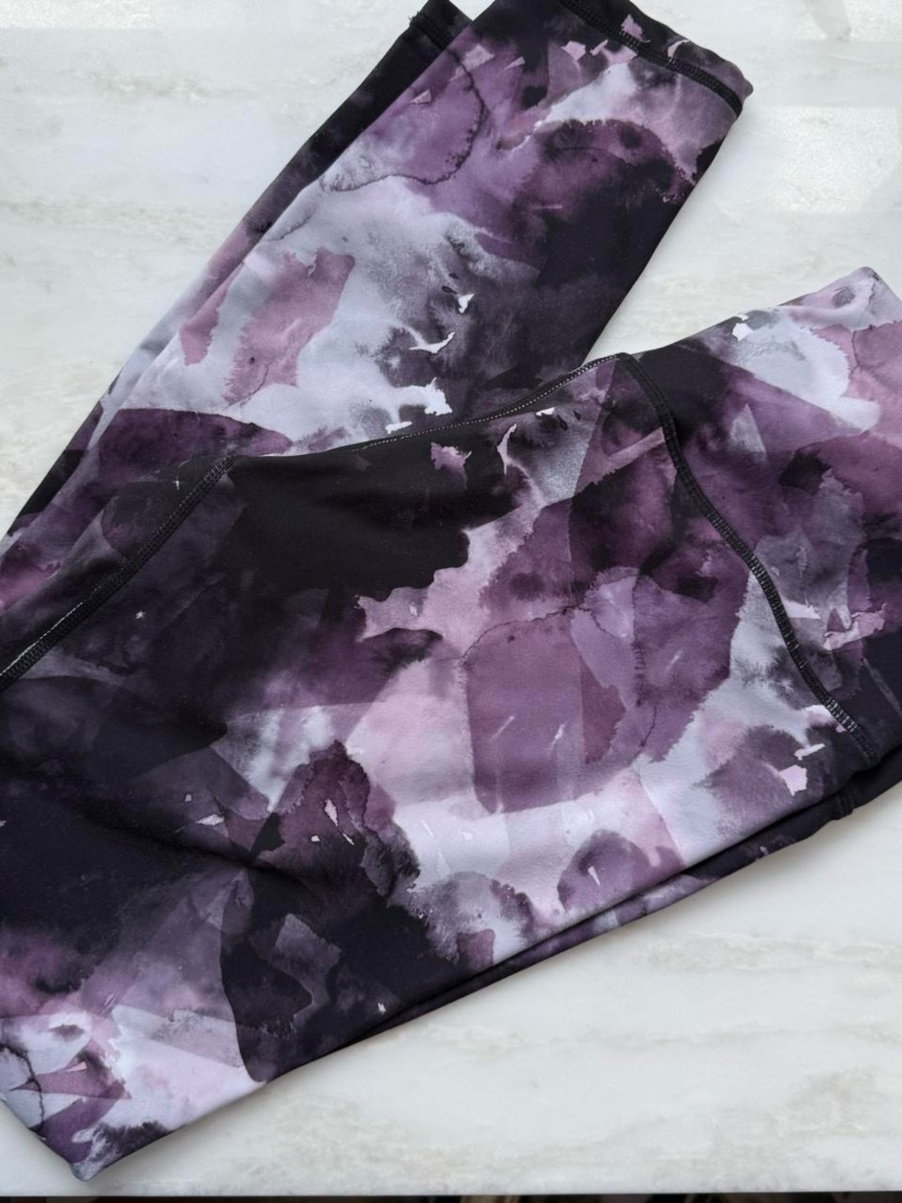 GAIAM Purple Tie-Dye Leggings